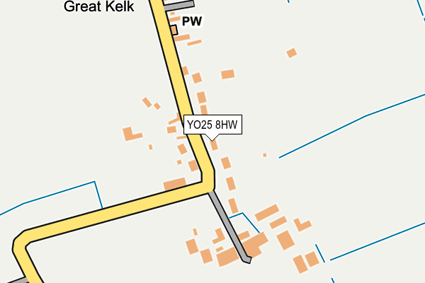 YO25 8HW map - OS OpenMap – Local (Ordnance Survey)