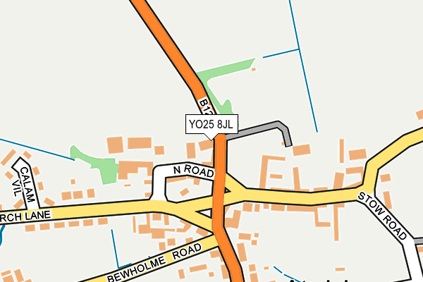 YO25 8JL map - OS OpenMap – Local (Ordnance Survey)