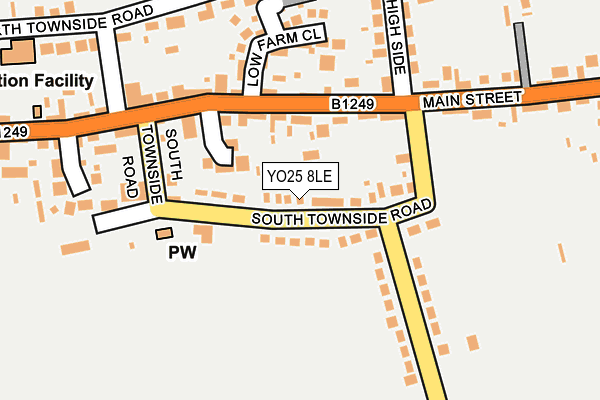 YO25 8LE map - OS OpenMap – Local (Ordnance Survey)