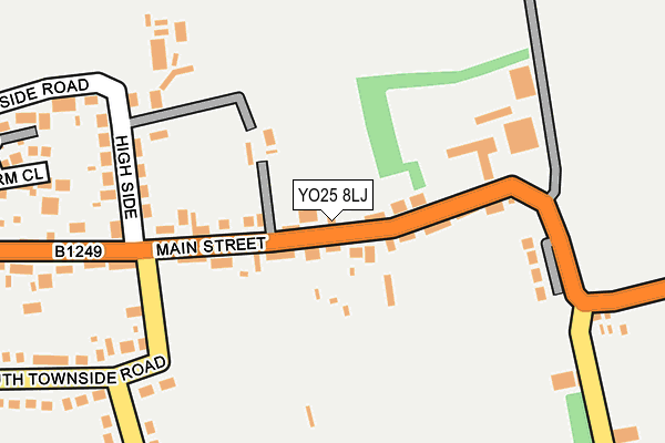 YO25 8LJ map - OS OpenMap – Local (Ordnance Survey)