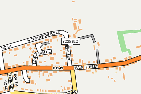 YO25 8LQ map - OS OpenMap – Local (Ordnance Survey)
