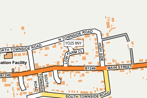 YO25 8NY map - OS OpenMap – Local (Ordnance Survey)