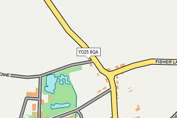 YO25 8QA map - OS OpenMap – Local (Ordnance Survey)