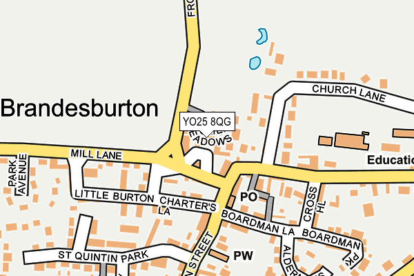 YO25 8QG map - OS OpenMap – Local (Ordnance Survey)