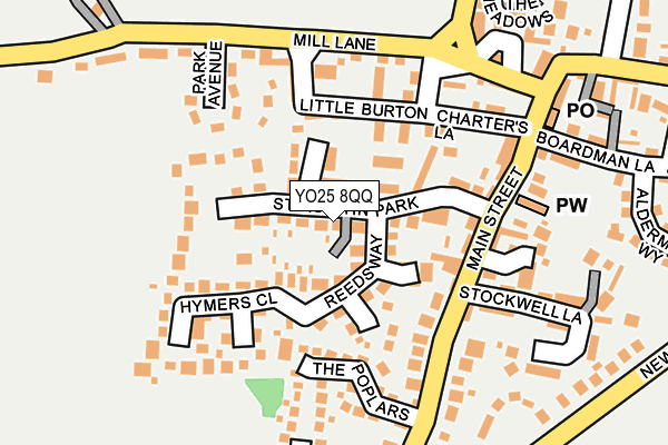 YO25 8QQ map - OS OpenMap – Local (Ordnance Survey)