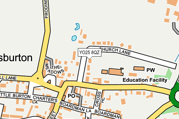 YO25 8QZ map - OS OpenMap – Local (Ordnance Survey)