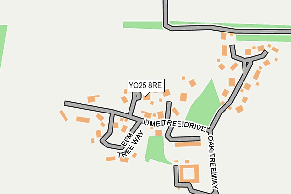 YO25 8RE map - OS OpenMap – Local (Ordnance Survey)