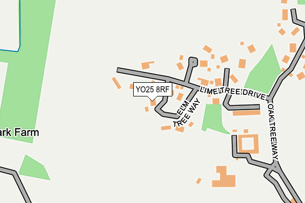 YO25 8RF map - OS OpenMap – Local (Ordnance Survey)