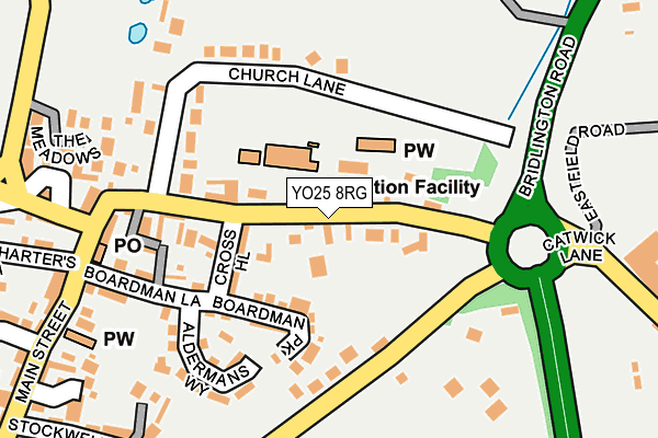 YO25 8RG map - OS OpenMap – Local (Ordnance Survey)