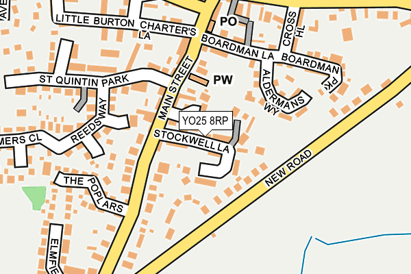 YO25 8RP map - OS OpenMap – Local (Ordnance Survey)