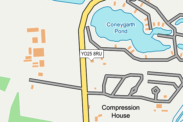 YO25 8RU map - OS OpenMap – Local (Ordnance Survey)