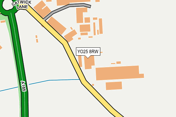YO25 8RW map - OS OpenMap – Local (Ordnance Survey)