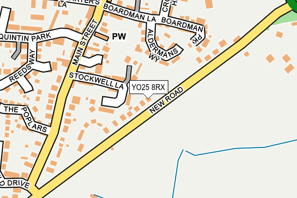 YO25 8RX map - OS OpenMap – Local (Ordnance Survey)