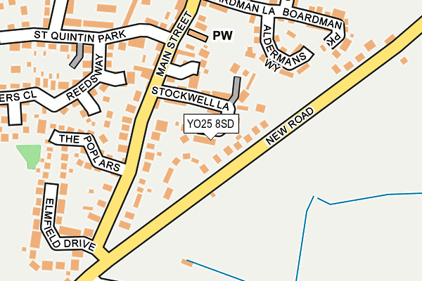 YO25 8SD map - OS OpenMap – Local (Ordnance Survey)