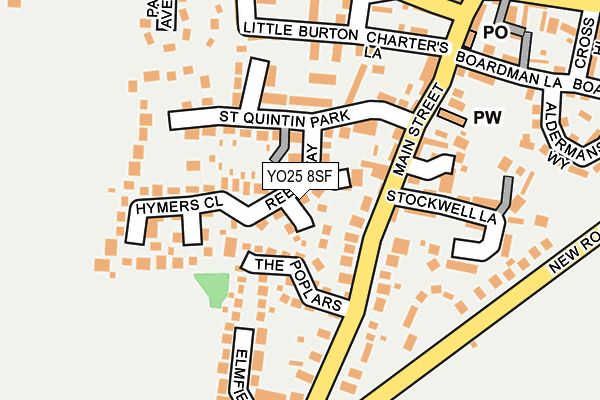YO25 8SF map - OS OpenMap – Local (Ordnance Survey)