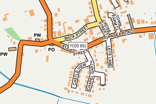 YO25 8SJ map - OS OpenMap – Local (Ordnance Survey)