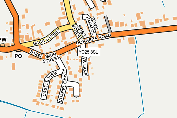 YO25 8SL map - OS OpenMap – Local (Ordnance Survey)