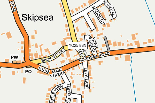 YO25 8SN map - OS OpenMap – Local (Ordnance Survey)