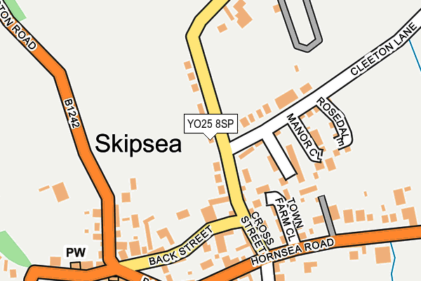 YO25 8SP map - OS OpenMap – Local (Ordnance Survey)