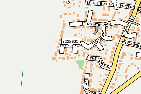 YO25 8SQ map - OS OpenMap – Local (Ordnance Survey)