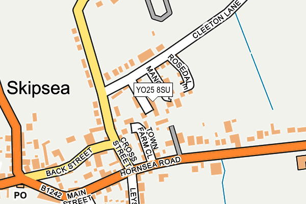 YO25 8SU map - OS OpenMap – Local (Ordnance Survey)