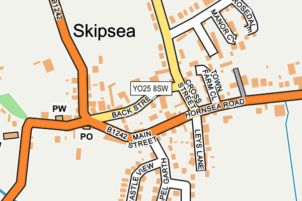 YO25 8SW map - OS OpenMap – Local (Ordnance Survey)