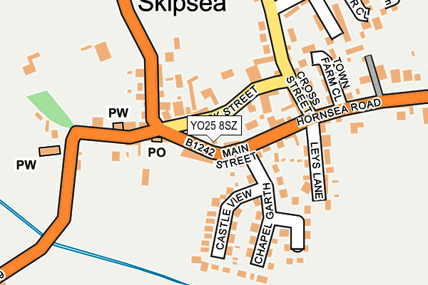 YO25 8SZ map - OS OpenMap – Local (Ordnance Survey)