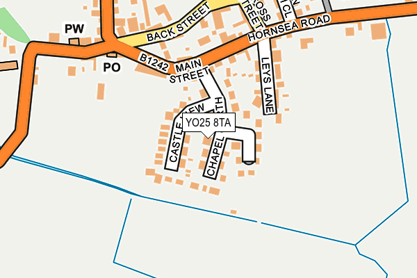 YO25 8TA map - OS OpenMap – Local (Ordnance Survey)