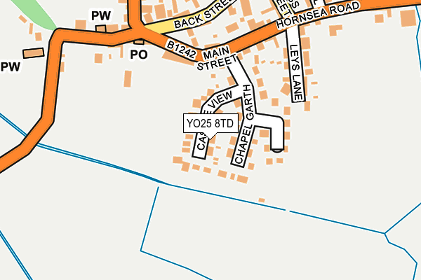 YO25 8TD map - OS OpenMap – Local (Ordnance Survey)