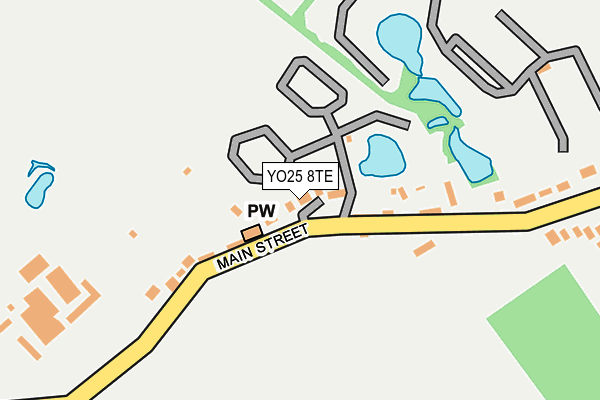 YO25 8TE map - OS OpenMap – Local (Ordnance Survey)