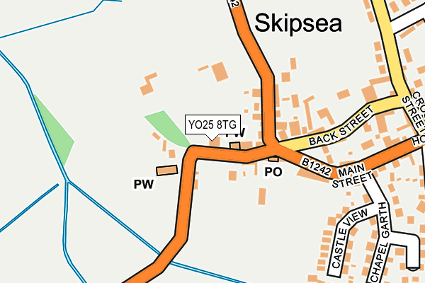 YO25 8TG map - OS OpenMap – Local (Ordnance Survey)