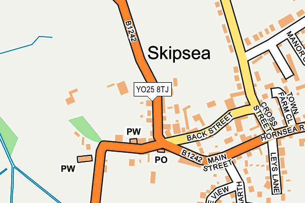 YO25 8TJ map - OS OpenMap – Local (Ordnance Survey)