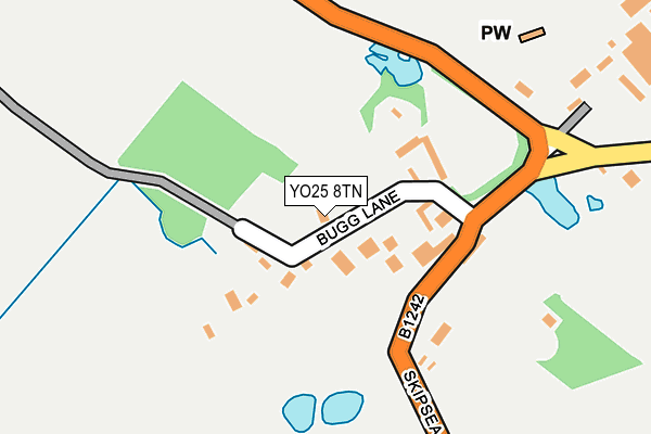 YO25 8TN map - OS OpenMap – Local (Ordnance Survey)