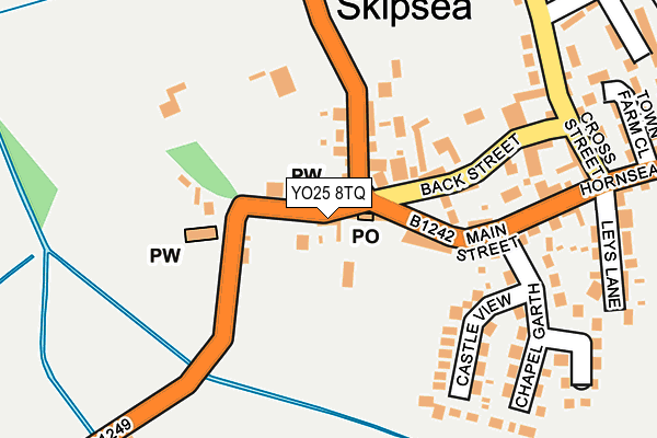 YO25 8TQ map - OS OpenMap – Local (Ordnance Survey)