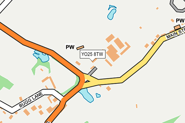 YO25 8TW map - OS OpenMap – Local (Ordnance Survey)