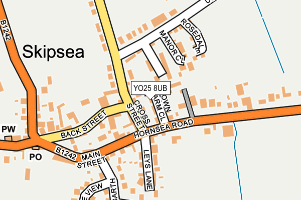 YO25 8UB map - OS OpenMap – Local (Ordnance Survey)