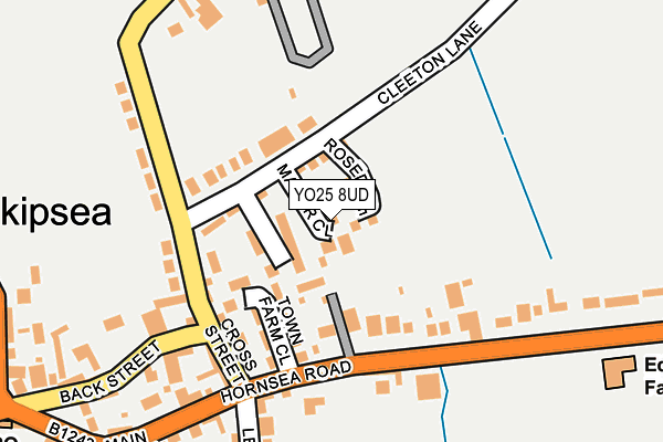 YO25 8UD map - OS OpenMap – Local (Ordnance Survey)