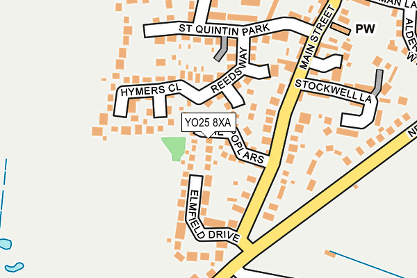 YO25 8XA map - OS OpenMap – Local (Ordnance Survey)