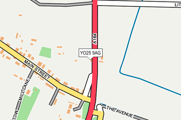 YO25 9AG map - OS OpenMap – Local (Ordnance Survey)