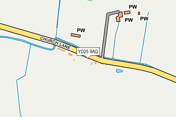 YO25 9AQ map - OS OpenMap – Local (Ordnance Survey)