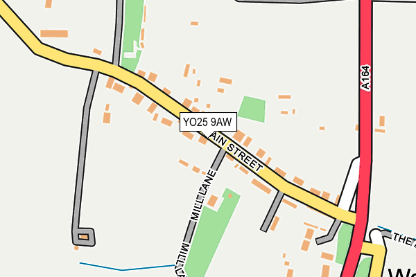 YO25 9AW map - OS OpenMap – Local (Ordnance Survey)