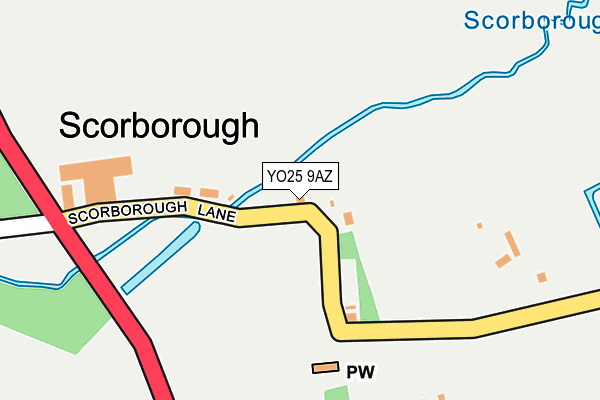 YO25 9AZ map - OS OpenMap – Local (Ordnance Survey)