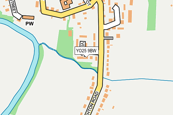 YO25 9BW map - OS OpenMap – Local (Ordnance Survey)