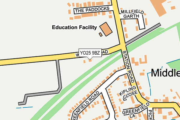 YO25 9BZ map - OS OpenMap – Local (Ordnance Survey)