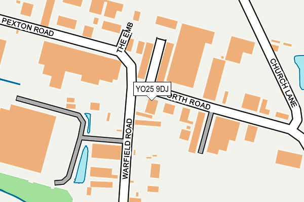 YO25 9DJ map - OS OpenMap – Local (Ordnance Survey)