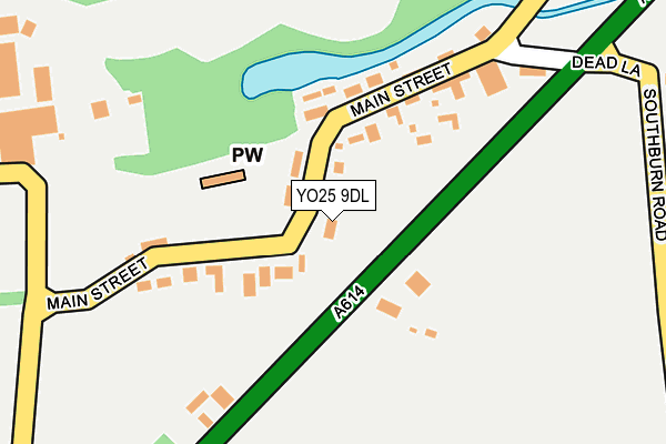 YO25 9DL map - OS OpenMap – Local (Ordnance Survey)