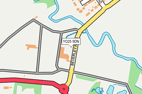 YO25 9DN map - OS OpenMap – Local (Ordnance Survey)