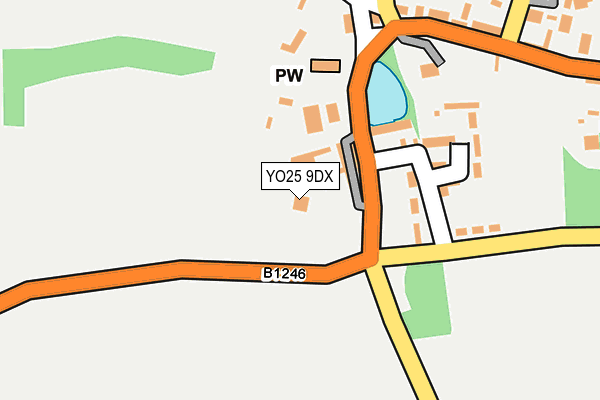 YO25 9DX map - OS OpenMap – Local (Ordnance Survey)