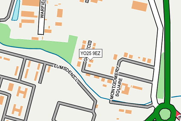 YO25 9EZ map - OS OpenMap – Local (Ordnance Survey)