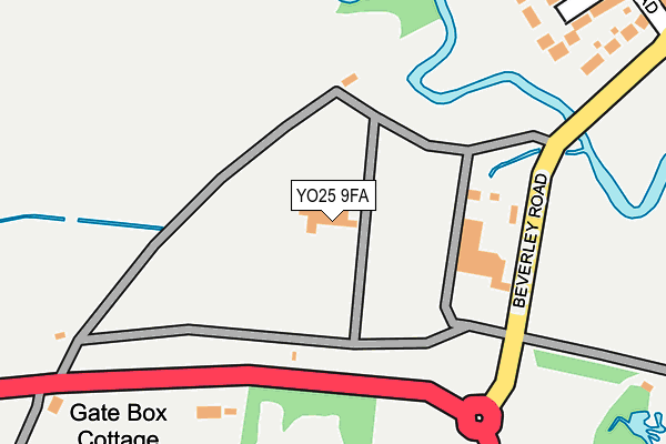 YO25 9FA map - OS OpenMap – Local (Ordnance Survey)